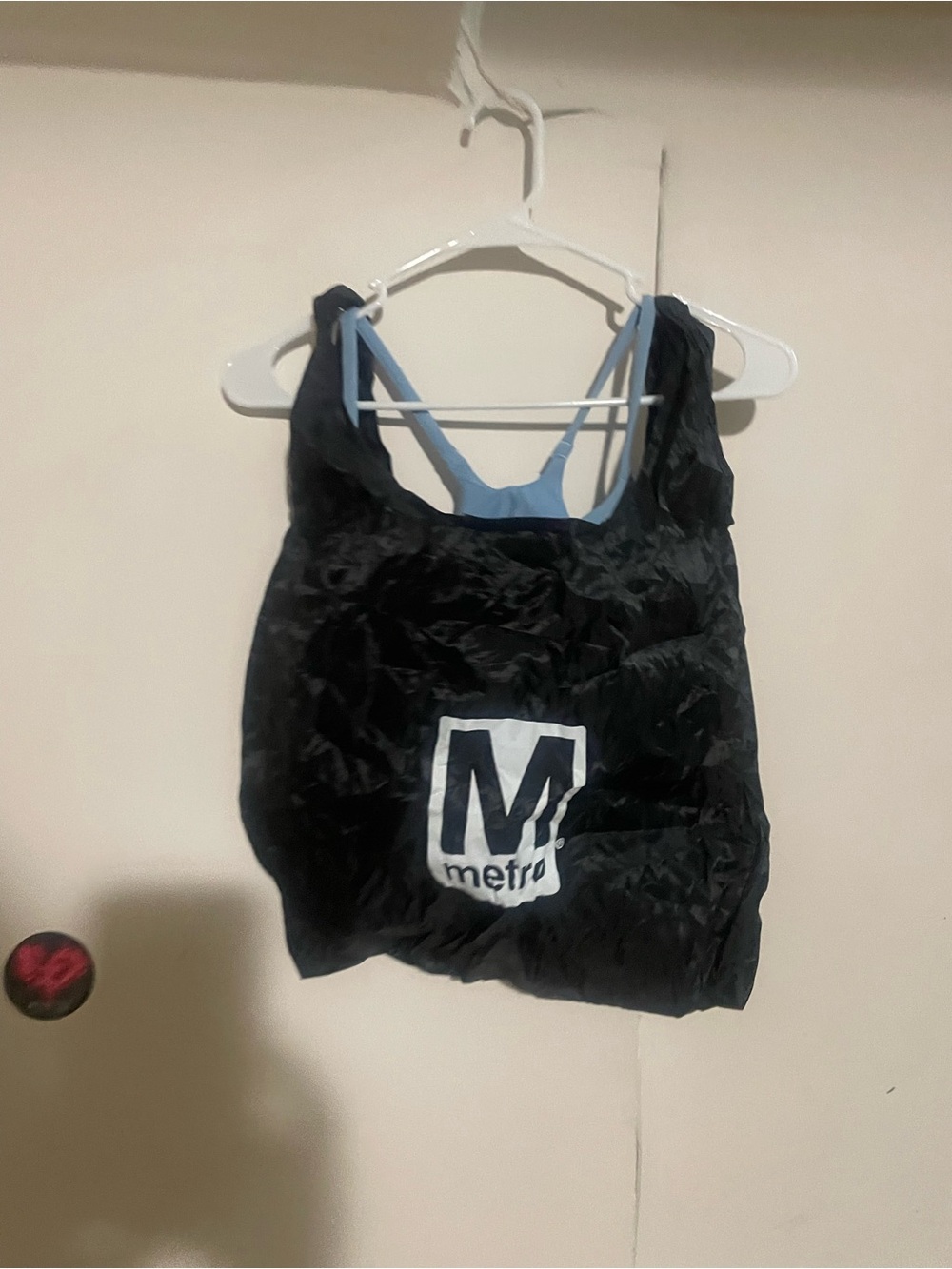 Black Metro Logo Reusable Tote-Style Sleepwear Cover